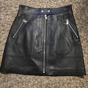 Michael Kors Leather Skirt Size 0